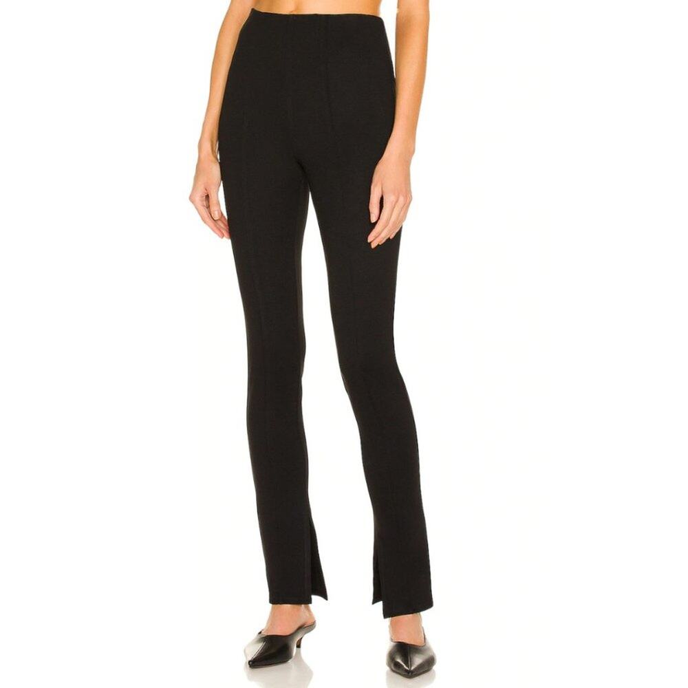 Michael Costello x Revolve Savannah Split Hem Trouser in Black NWOT Size…